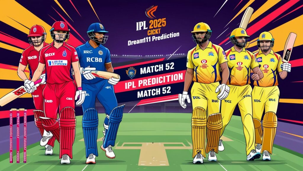 RCB vs CSK – Dream11 Prediction, IPL 2025 Match 52